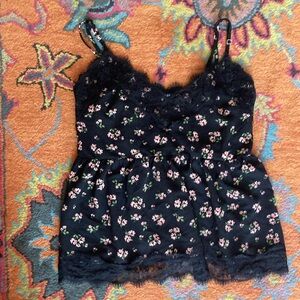 Forever 21 Black Embellished Bustier Camisole